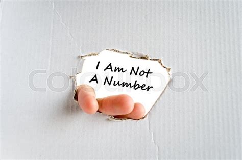 I am not a number text concept isolated ... | Stock image | Colourbox