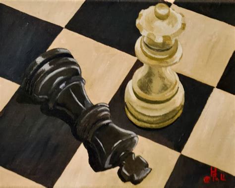 Checkmate End Game Painting By Herschel Fall Saatchi Art