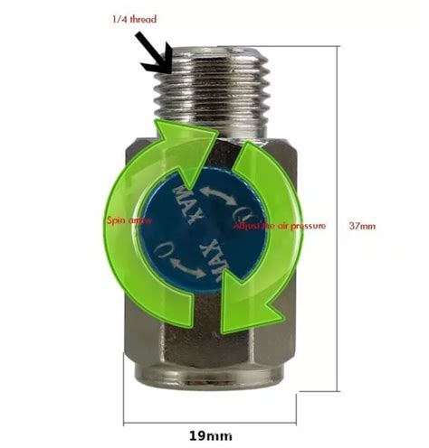 VANNE D OUTIL MÉCANIQUE de contrôle du débit d air 1 4 NPT avec