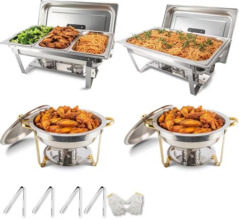 Amazon Festa Essential 4 Pack Chafing Dish Buffet Set Stainless