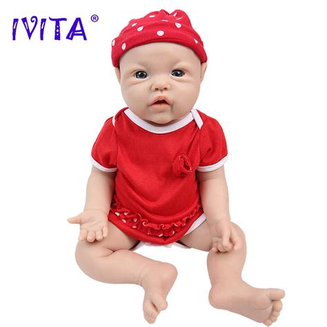 IVITA 17 Boy And Girl Baby Full Body Silicone Doll Lifelike Reborn Baby