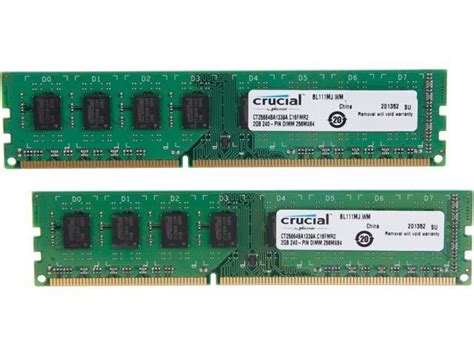 Crucial Gb X Gb Pin Ddr Sdram Unbuffered Ddr Pc