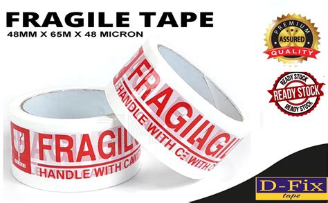 D Fix 12PCS Handle With Care Fragile Tape Adhesive Printed And