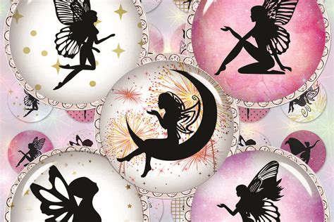 Fairies Digital Collage Sheet Fairy Circle Images For Prints