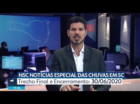 HD Trecho Final e Encerramento do NSC Notícias sobre os estragos