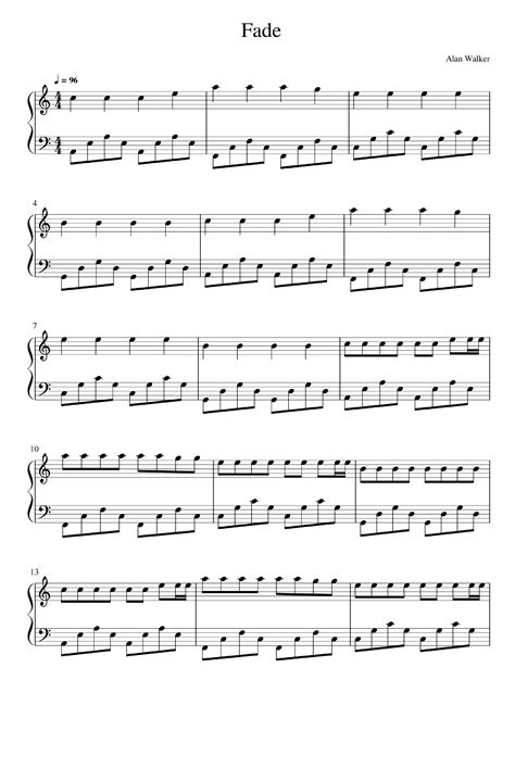 Faded Arr Alan Walker By Alan Walker Sheet Music For Piano Solo At