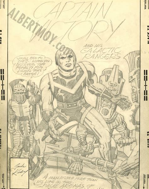 Albert Moy Original Comic Art Captain Victory By Jack Kirby