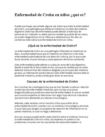 Enfermedad De Crohn En Ninos Pdf