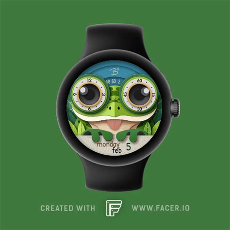 B Sharp Watches B Paper Frog Watch Face For Apple Watch WearOS