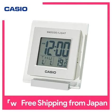 Casio Alarm Clock Digital Temperature Calendar Display Silver Dq 735