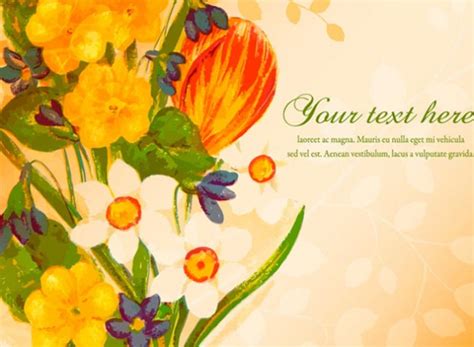 beautiful painted floral illustration vector graphic