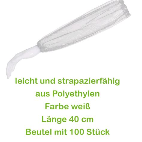 MED COMFORT PE Ärmelschoner light weiß von Ampri 40 cm 100 Stück