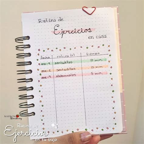 Rutina De Ejercicios En Casa Ideas Para Tu Bujo Planificador De