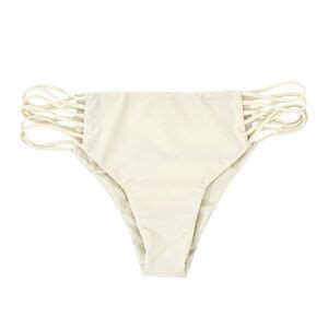 Mikoh Swim Mikoh Lanai Cream White Multi String Loop Side Bikini Swim Bottom Sz M Poshmark