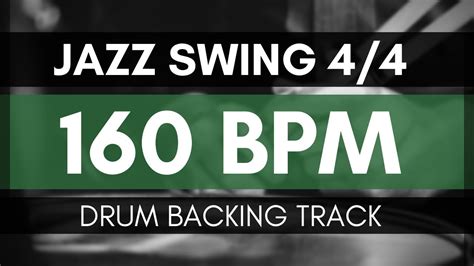 Jazz Swing Backing Track Drum Metronome Bpm Youtube