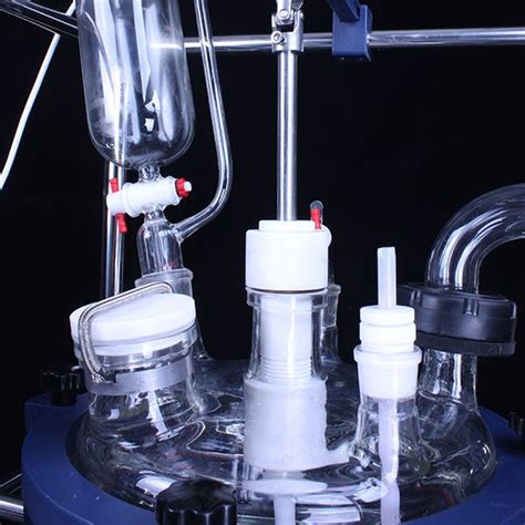 L Lab Chemical Reactor With Double Layer Borosilicate Pyrex Glass