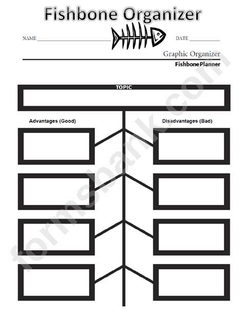 Fishbone Organizer Template printable pdf download