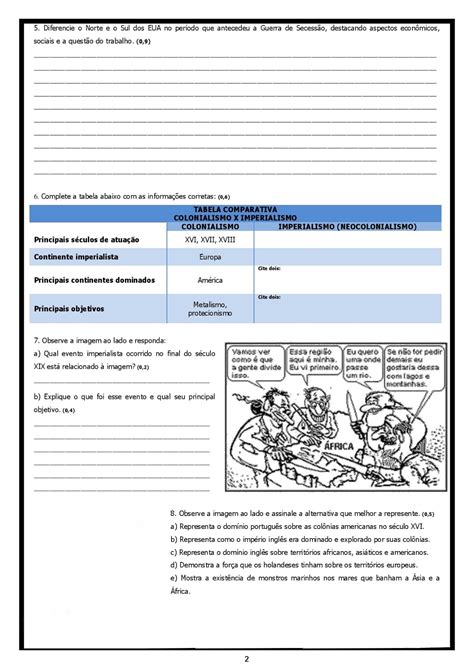 HistÓria 8° Ano Provas Com Gabarito AvaliaÇÕes Simulados Atividades