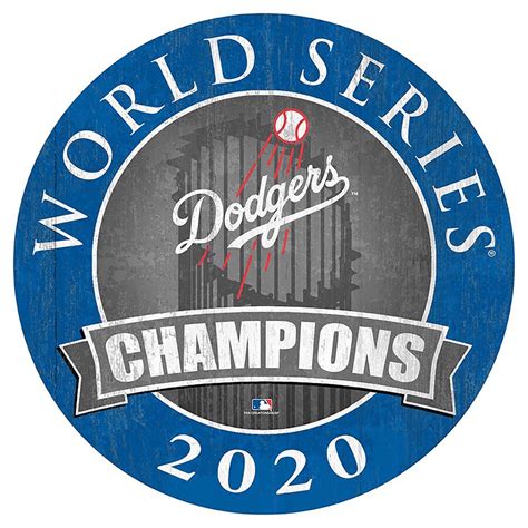 Los Angeles Dodgers 2020 World Series Champions 24 Circle Sign