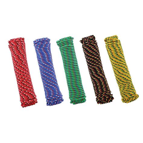 Everbilt 3 8 In X 100 Ft Assorted Colors Diamond Braid Polypropylene