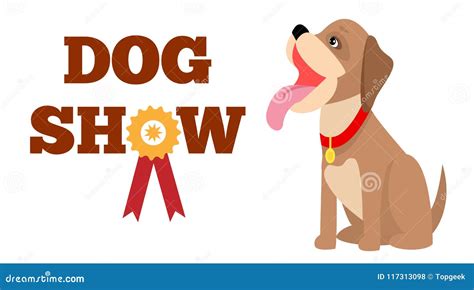 Dog Show Poster Colorful Vector Illustration Stock Vector