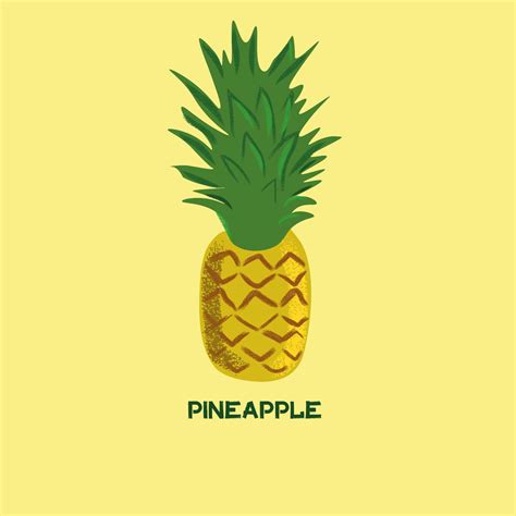 Pineapple Fruit Vector Illustration Summer Fruits For Healthy Lifestyle 7928512 Vector Art At