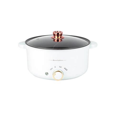 Multipurpose Electric Cooker L Stainless Steel Electric Heating Hot Pot With Steam Rack