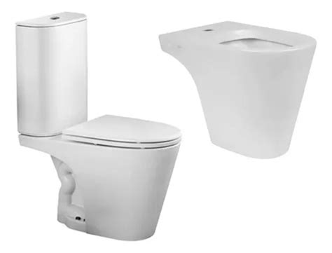 Combo Ferrum Marina Inodoro Largo Tapa Deposito Bidet Loza