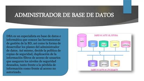 FUNCIONES DE UN DBA PPT