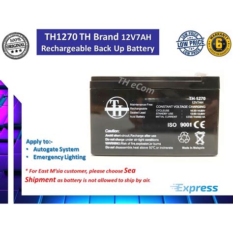 Th Th Brand V Ah Rechargeable Seal Lead Acid Back Up Battery