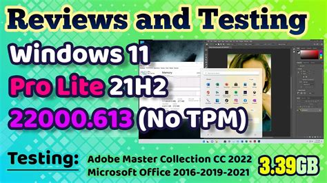 Review Windows 11 Pro Lite 21H2 Build 22000 613 No TPM Required