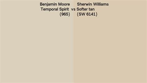 Benjamin Moore Temporal Spirit 965 Vs Sherwin Williams Softer Tan Sw