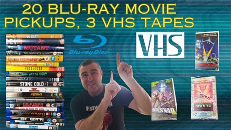 20 Blu Ray Movie Pickups💿 3 Vhs Tapes 📼 Youtube