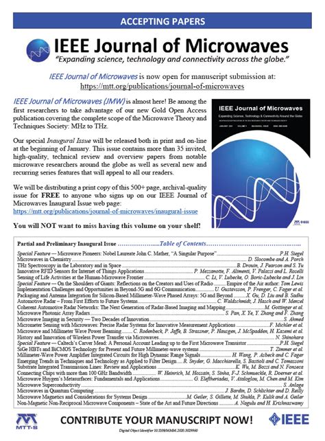 Ieee Microwave Magazine December Ieee Journal Of Microwaves