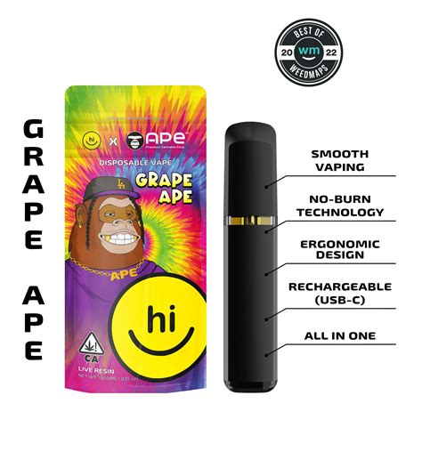 Grape Ape — 1g Ape And Hi Live Resin Disposable All In One Ape