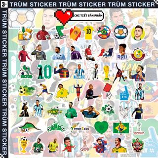 Set Stickers Hình Dán Top các cầu thủ bóng đá hot hit idol