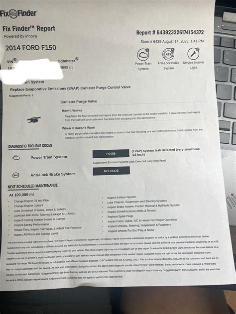 P0456 evap leak code : r/f150