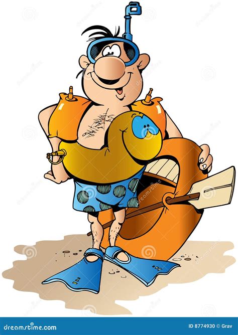 Stock Photo: Funny scuba diver illustration. Image: 8774930