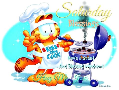 Garfield Saturday Blessings good morning saturday saturday quotes good morning… | Garfield and ...