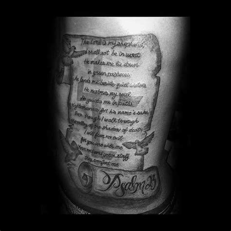 40 Psalm 23 Tattoo Designs for Men [2023 Inspiration Guide]