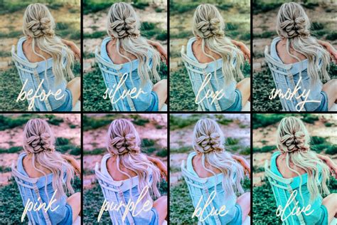Hair Color Photoshop Actions Beauty Blonde Acr Preset Filtergrade