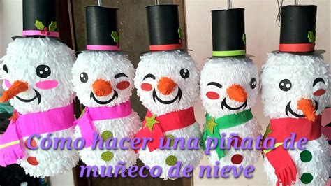 Piñata de muñeco de nieve para Navidad YouTube