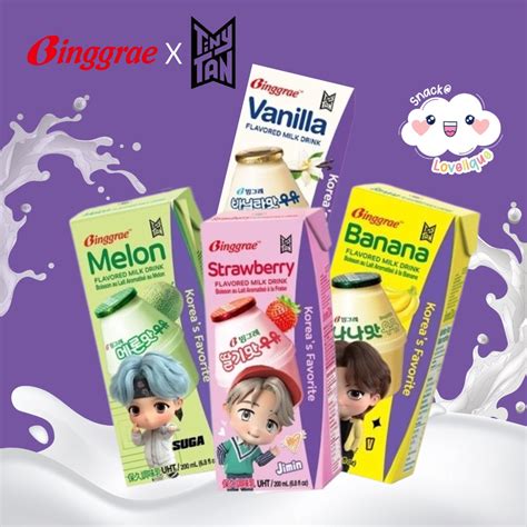 Jual Binggrae X BTS Binggrae Tiny Tan Binggrae Flavored Milk All