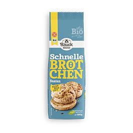 Schnelle Brötchen Saaten glutenfrei Bio 500g Bauck