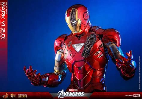 Hot Toys Iron Man Mark Vi Th Scale Collectible Figure With Suit Up Gantry