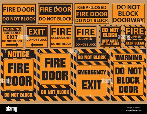 Evacuation Signs Stock Vector Images Alamy