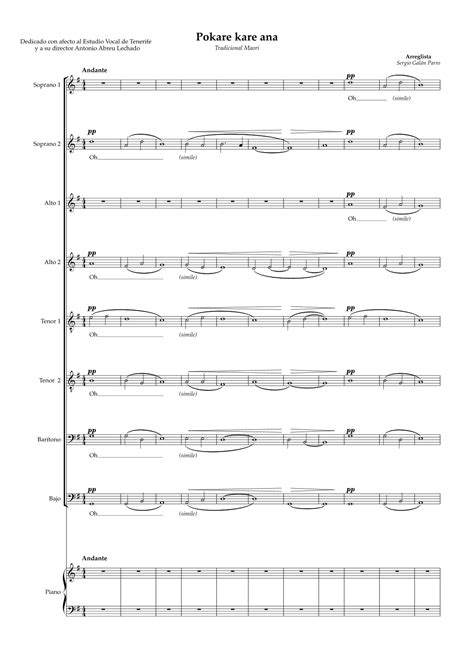 Pokare Kare ana arr Sergio Galán Parro by Melodía tradicional Maorí