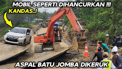 Aspal Batu Jomba Dikeruk Mobil Offroad Seperti Dihancurkan YouTube