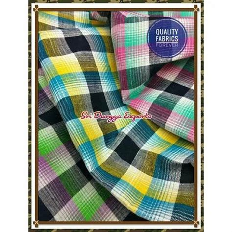 100 150 GSM Cotton Check Fabrics For Shirting At Rs 83 Meter In