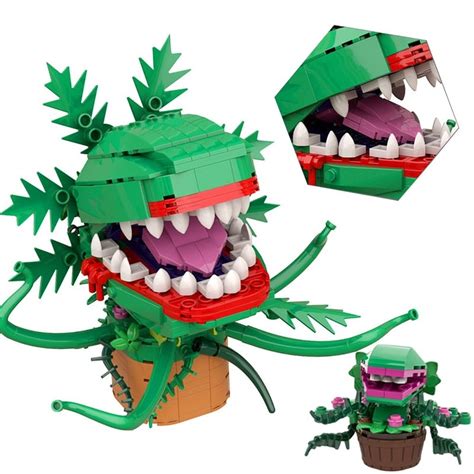 Custom MOC Same as Major Brands! MOC Mini Chomper Flower Building Bloc ...